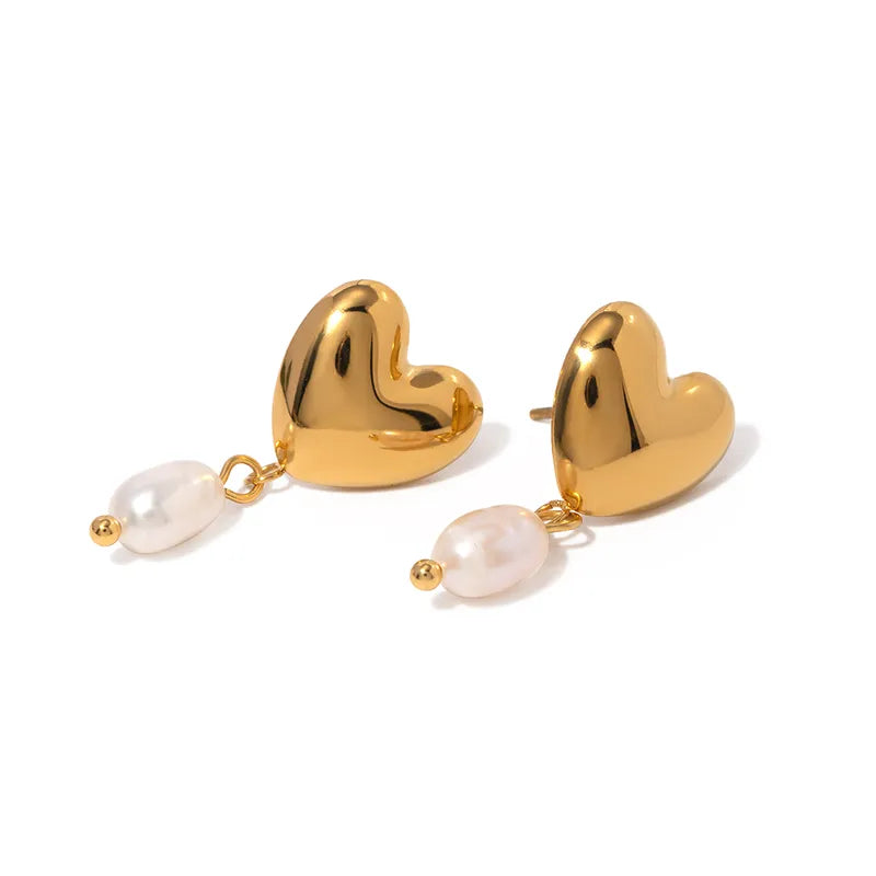 Aretes Corazón y Perla